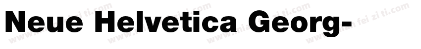 Neue Helvetica Georg字体转换